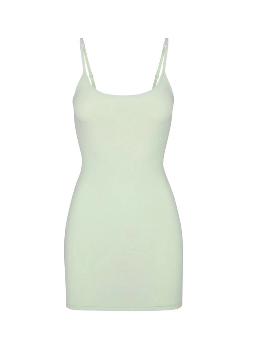 Skims Soft Lounge Mini Slip Dress In Honeydew, Xs